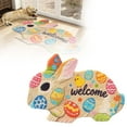 thumbnail image 1 of Easter Bunny Welcome Mat Absorbent Doormat Velvet Holiday Rug Indoor Outdoor, 1 of 6