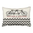 thumbnail image 1 of RYLABLUE Retro Tandem Bicycle Zigzag Chevron Wedding Gift Polyester 20 x 30 Inch Rectangle Throw Pillow Covers With Hidden Zipper Home Sofa Cushion Decorative Pillowcases, 1 of 1