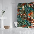 thumbnail image 2 of Rideaux de Douche Art Abstrait Rétro Floral Botanique (4) Doublures de Douche Réutilisables, Simple Rideau de Bain en Polyester, Ensemble de Rideaux de Douche avec Encliquetage, 72x72 Pouces, 2 of 4