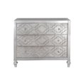 thumbnail image 1 of Home Fare Woven Trellis Three Drawer Accent Chest in Silver Leaf, 1 of 6