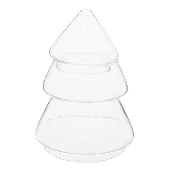 Tarro de cristal con tapa para dulces de Navidad, transparente, de 220 ml, para guardar galletas navideñas, para decorar fiestas navideñas.