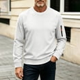 thumbnail image 5 of LYSMORA Men's Crew Neck Pullover Sweatshirt, Long Sleeve Zipper Arm Pocket Loose Casual Daily Athletic Tops, 5 of 8
