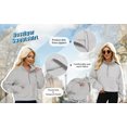 thumbnail image 4 of Rosvigor Sweatshirt for Women Half Zip Cropped Pullover Fleece Hoodies Fall Winter Tops Thumb Hole, 4 of 7