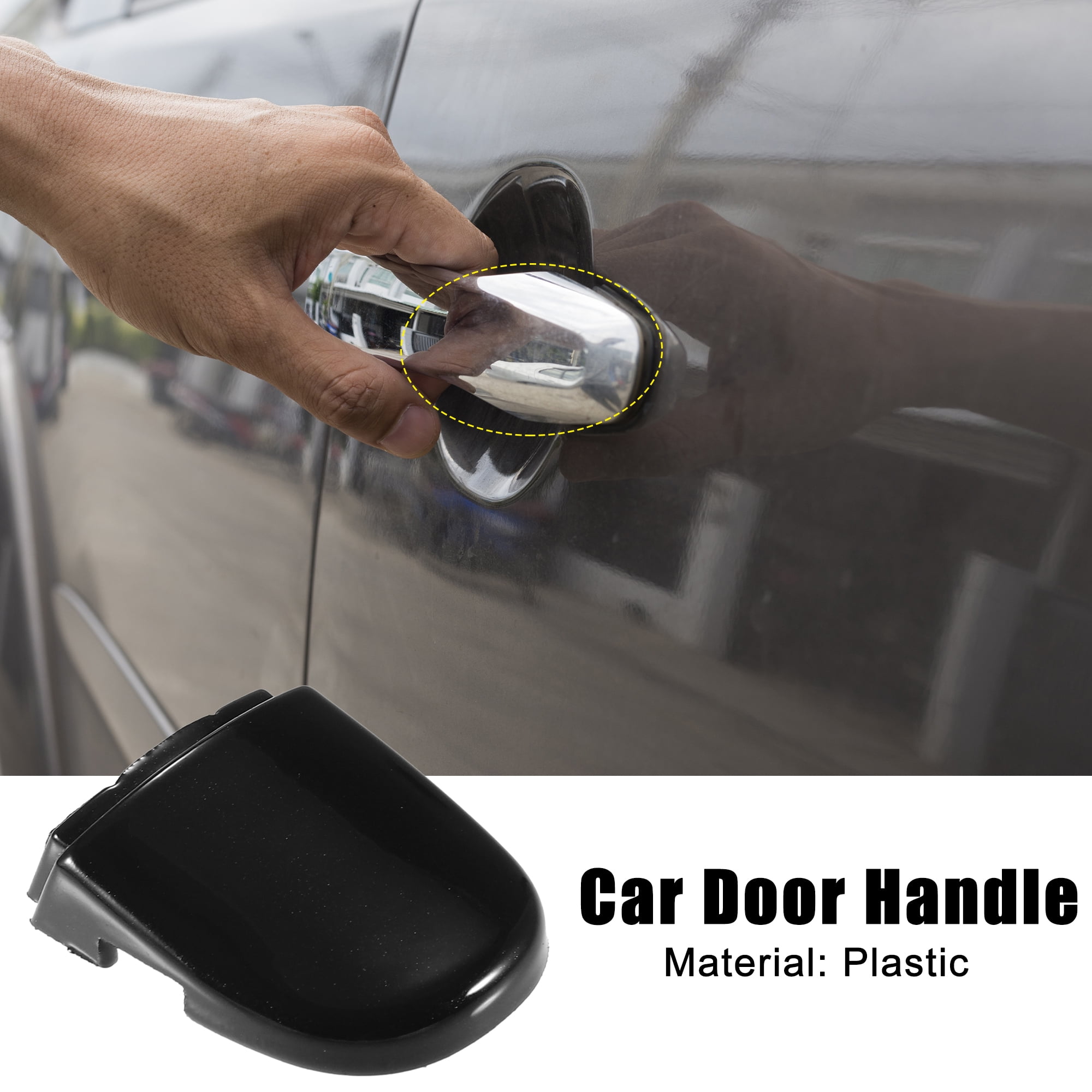 Unique Bargains Exterior Door Handle Lock Cover Cap Black for Volkswagen Jetta