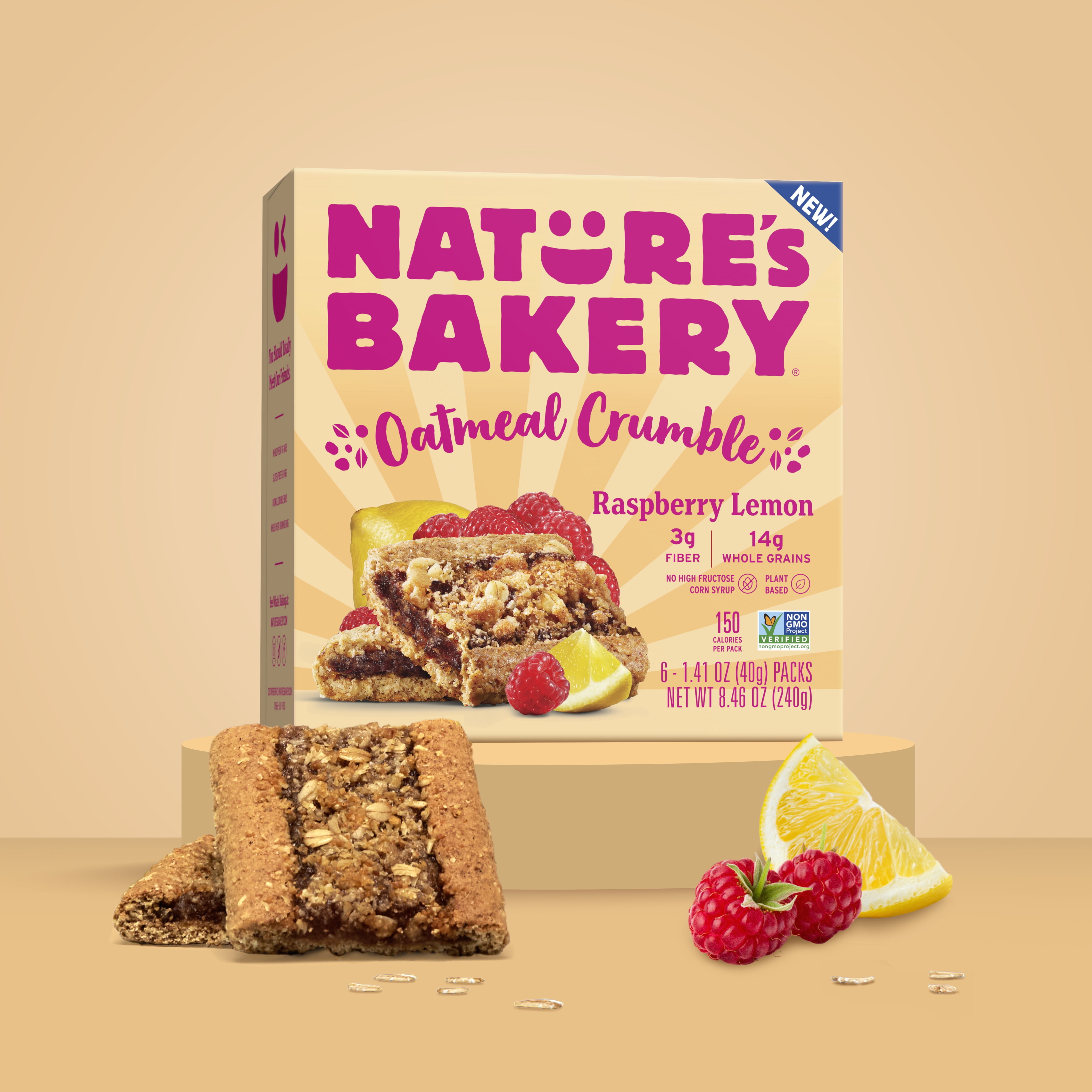 Nature's Bakery Oatmeal Crumble Variety Pack, 1.41 oz Snack Bars (36 Ct), Non-GMO, Plant-Based