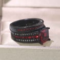 thumbnail image 6 of GY Black Gold Plated Red 1.5CT CZ Women Wedding Ring Sets 2pcs Engagement Ring for Woman, 6 of 7