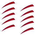 thumbnail image 2 of 10 piezas de 5 pulgadas de escudo de s artificiales de ala izquierda Fletchings para rojo kusrkot Tiro al arco, 2 of 8
