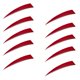 thumbnail image 2 of Escudo De 10 Piezas Ala Izquierda Artificial Flecha Fletchings Tiro Con - rojo Baoblaze Tiro al arco, 2 of 8