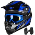 thumbnail image 1 of Casco ILM Youth Kids ATV Motocross B07 Azul/Plateado DOT, 1 of 7