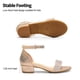 thumbnail image 5 of Sandalias para Niñas DREAM PAIRS con Tacón Bajo Dorado Brillante Talla 5, 5 of 6