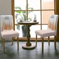 thumbnail image 5 of Chair Covers for Dining Room Set of 6,Christmas Green Xmas Tree Stretch Seat Protector Removable Washable Chairs Slipcovers for Kitchen Banquet Wedding Hotel,Golden Winter Snowflakes on White, 5 of 6