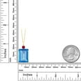 thumbnail image 2 of Gem Stone King 18K Yellow Gold Plated Silver Swiss Blue Topaz and Red Created Ruby Pendant Necklace for Women (16.25 Cttw, Emerald Cut 18X13MM, With 18 inch Silver Chain), 2 of 4