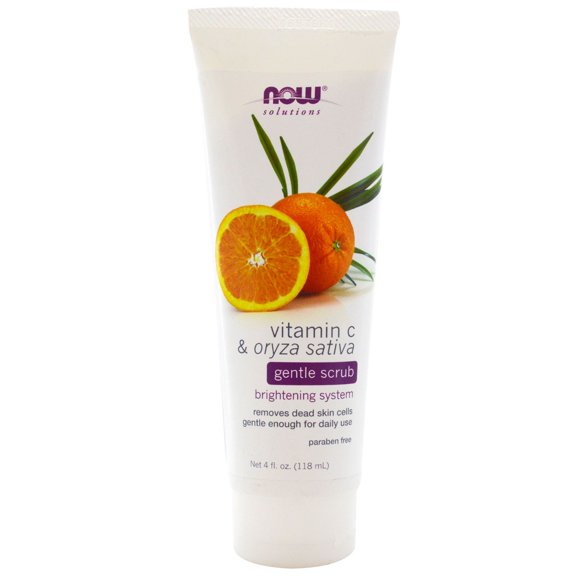 Now Foods Vit C & Oryza Sativa Scrub 4 Oz