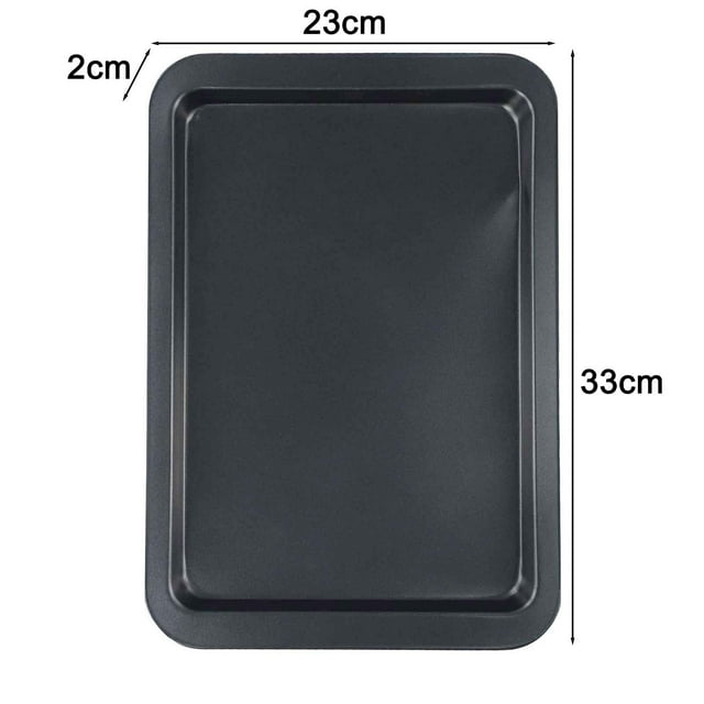 Bgsha Stainless Steel Rectangular Baking Tray Bread Cake Baking Food Plate Oven Tray Non Stick Tray Cookware Frying Grill BBQ Pans