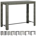 thumbnail image 5 of vidaXL Bar Table Outdoor Pub Table for Balcony Porch Garden Deck PE Rattan, 5 of 53