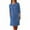 Blue, variant on Summer Dresses for Women 2025, Women's Fashion Crewneck Loose Half Sleeve Solid Knee-length Dress(Blue,M)