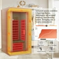 thumbnail image 3 of CTOSPOATO Infrared Saunas for Home 1 Person Indoor Sauna Dry Sauna for Home,1290W Low Emf Infrared Sauna Red Light Saunas for Home with Bluetooth Reading Light, 3 of 7