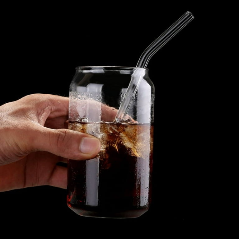 Creative Glass Coffee Cup with lid 480ml 16oz Beer Juice Coffee Milk Tea  Milkshake Mojito Cocktail