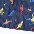 thumbnail image 6 of Mercatoo Boys Girls Dinosaur Print Zip Jacket Hooded Trench Lightweight Toddler Coats Windbreaker Outdoor Dust Coats, 6 of 8