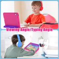 thumbnail image 2 of BMOUO Kids Case for iPad 9th/ 8th/ 7th Generation (2021/2020/ 2019), iPad 10.2 Case with Built-in Screen Protector, Shockproof Handle Stand Case for iPad 9 8 7 Generation 10.2 Inch - Rose and Purple, 2 of 2