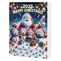 YIKA 2025 Christmas Countdown Calendar Cute Acrylic Decoration Holiday Gifts Box For Family Friend Christmas Decoration