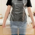 thumbnail image 5 of HomeLife 50Pcs/Bag Adults Aprons Transparent Waterproof Polyethylene Adjustable Women Men Disposable Plastic Aprons Restaurant Supplies, 5 of 13
