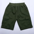thumbnail image 6 of Stretch Cargo Shorts Boys Army Green Shorts Casual Loose Hiking Gear Boys Gym Shorts 11-12 Years Summer&nbsp;Clothing, 6 of 8