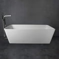 thumbnail image 3 of Vanity Art 59" x 30" Solid Surface Resin Stone Freestanding Bathtub, 3 of 7