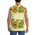 thumbnail image 4 of Gaeub Sunflowers On A Yellow Background Men's Sleeveless Muscle Shirts Workout Tank Tops, Odor Protection and Comfortable - X-Large, 4 of 8
