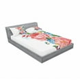 thumbnail image 3 of Flower Bedding Set with Sheet & Covers, Leaves with Branch Roses Daisies and Lilacs Plants Nature Theme Vintage Art Print, Printed Bedroom Decor 2 Shams, 4 Sizes, Multicolor, by Ambesonne, 3 of 3