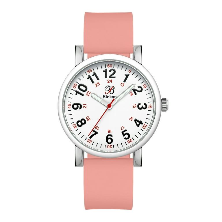 Blekon Brand SS 0794 WH Original Medical Nurse Watch Easy Read