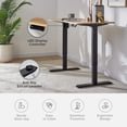 thumbnail image 4 of Mopio 53" Natural Sterling Solid Wood Electric Height Adjustable Standing Desk, Sit Stand Desk Workstation, Perfect Table for Your workspace with 3 Adjustable Memory Setting and Stand Alarm, 4 of 14