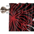 thumbnail image 5 of Dahlia Kitchen Curtains Red Chrysanthemum Valances for Windows, Botanical Prints Curtains & Drapes, Blackout Curtains Rod Pocket Kitchen Curtains and Valances Set Tier Curtains for Bathroom, 5 of 5