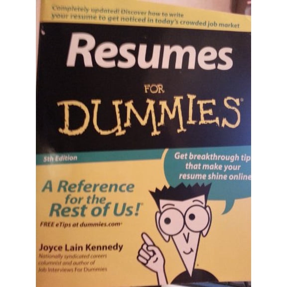 Pre-Owned Resumes for Dummies (Paperback) 047008037X 9780470080375