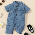 thumbnail image 2 of Ierhent Onesies Short Sleeve BodysuitBodysuit(Blue,E), 2 of 7