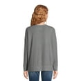 thumbnail image 5 of Time and Tru Women's Hacci Knit Pullover with Long-Sleeves, Single and 2-Pack, Sizes XS - XXL, 5 of 6