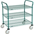 thumbnail image 3 of Nexel Utility Cart, 3 Shelf, Poly-Green, 36"L x 24"W x 39"H, Polyurethane Swivel Casters, 3 of 3