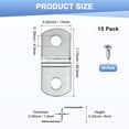 thumbnail image 3 of Uxcell 15-Pack Offset Canvas Clips, 1.17" x 0.52" Clips Clamps para Espejos con 30 Tornillos 0.32" Offset para Enmarcar Fotos Pintura en Lienzo [Plateado], 3 of 6