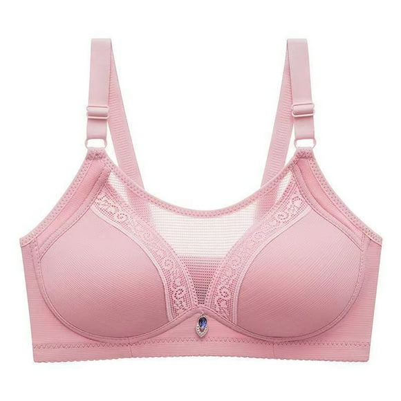 Ersazi Soutien-gorge pour Femmes Grande Taille, sous-Vêtements pour Femmes Sans Armature, Effet Rassembleur, Confortable et Respirant, en Liquidation, Rose Vif, Hauts pour Femmes, TTG