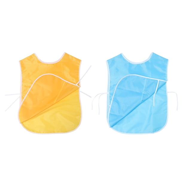 GOOHOCHY 2 unids comiendo babero chaleco impermeable kindergarten smoock para niños pequeños niños