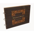 thumbnail image 7 of Darling Souvenir Personalized Engraved Laser Cut Wedding Guest Book Wooden Cover Sign-in Book Registry Guestbook Scrapbook-PB, 7 of 7