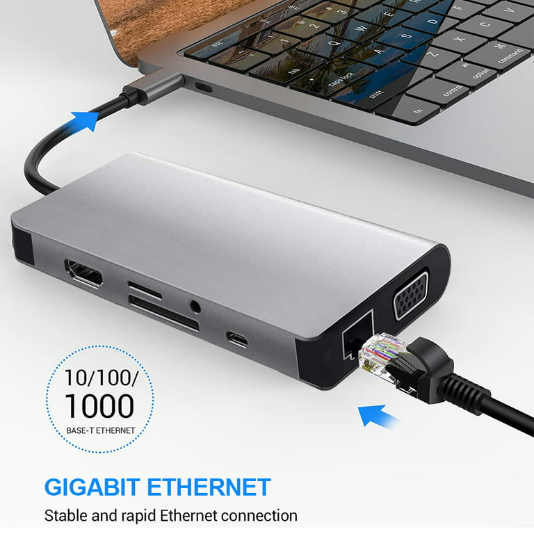 UGREEN USB C Hub 10 in 1 Type C Hub with Ethernet, 4K USB C to