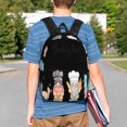 thumbnail image 4 of Goofa Little Chef Gnome Pattern Lightweight Student Backpack for School, Water-Resistant, Adjustable Straps, Fits 15" Laptop, Multiple Pockets for Books, Accessories, 4 of 6