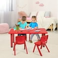 thumbnail image 4 of Gymax Kids Plastic Rectangular Learn and Play Table Playroom Kindergarten Home Red, 4 of 10
