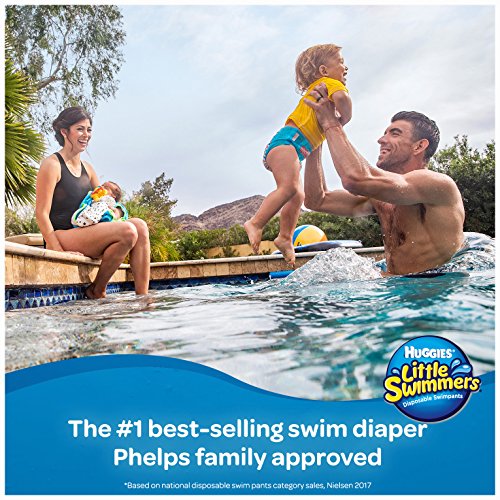 Size 5-6 Large 10 Ct. Packaging May Vary Swimpants Huggies Little Swimmers Disposable Swim Diapers over 32 lb.