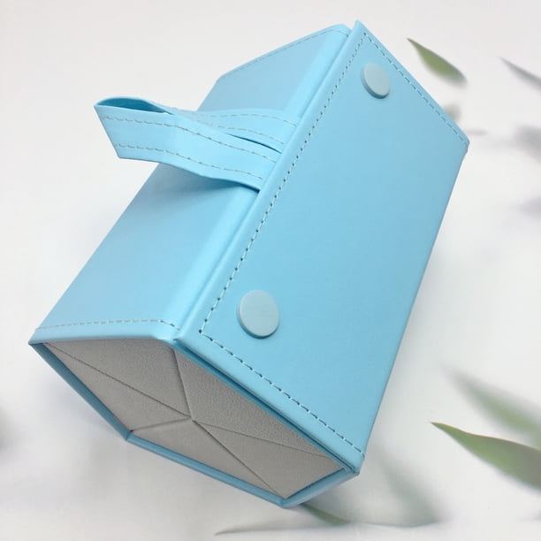 Caja de gafas de múltiples rejillas, caja plegable para múltiples manos, caja de almacenamiento colgante, caja de regalo de joyería, caja multifunción de protección ambiental de PU