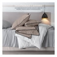 thumbnail image 2 of Funda de Edredón Duvet con Pompones y Fundas de Almohada Esquimal (Café - Gris, Matrimonial XL), 2 of 7