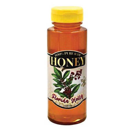 RAW Florida Holly Honey 100% Natural Pure (12 oz squeeze bottle)