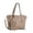 Khaki, variant on Women’s Classic Tote Bag with Detachable Shoulder Strap and Matching Pouch, Large PU Leather Handbag for Work, School & Everyday Use Camel