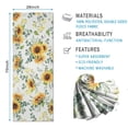 thumbnail image 2 of White Sunflower Green Leaf Pattern Hot Yoga Mat Towel Non Slip for Hot Yoga - Quick-Drying Yoga Mat Cover with 4 Corner Pockets with Travel Bag - Hot Yoga Towel Non Slip 70"x26", 2 of 6